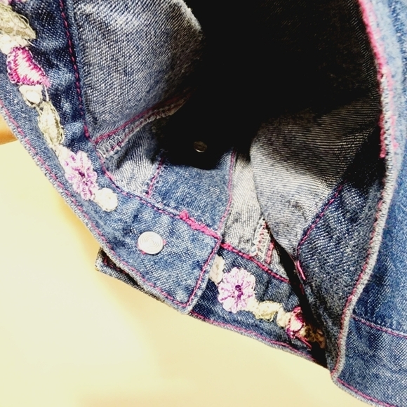 MICKEY & Co.  girls denim button Down sleeveless vest size 5 - Picture 8 of 10